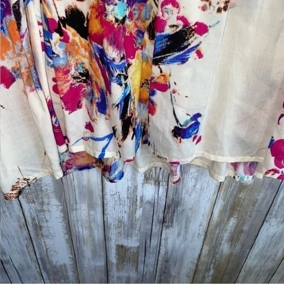 Umgee Claire Floral Boho Pink Royal Combo Dress - Picture 3 of 6